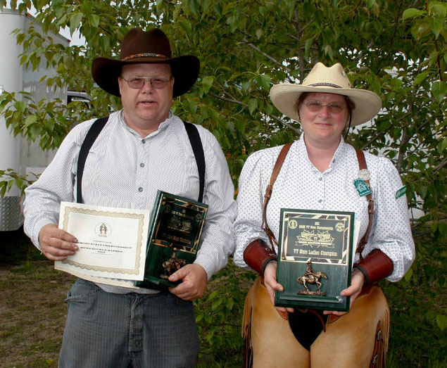 2011 SASS VT State Champions:  Island Pond Paul and Three Barrel Chris.